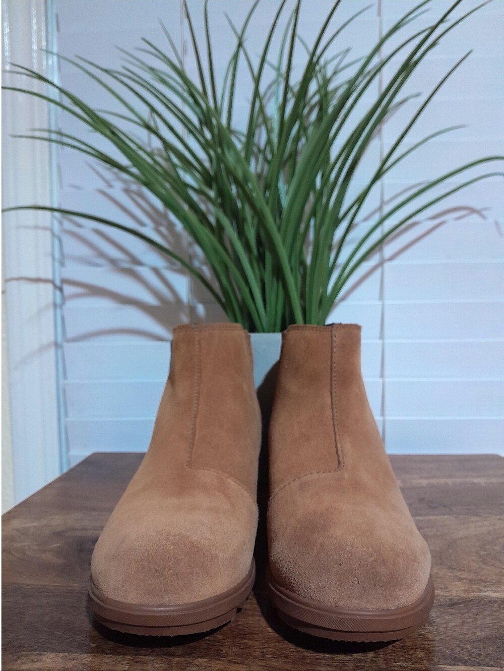 Sorel Evie brown suede/leather slip on side zip shoes women's Sz 7.5 - Picture 4 of 7